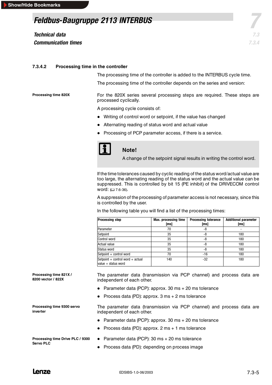 Feldbus-baugruppe 2113 interbus | Lenze EMF2113IB User Manual | Page 34 / 119