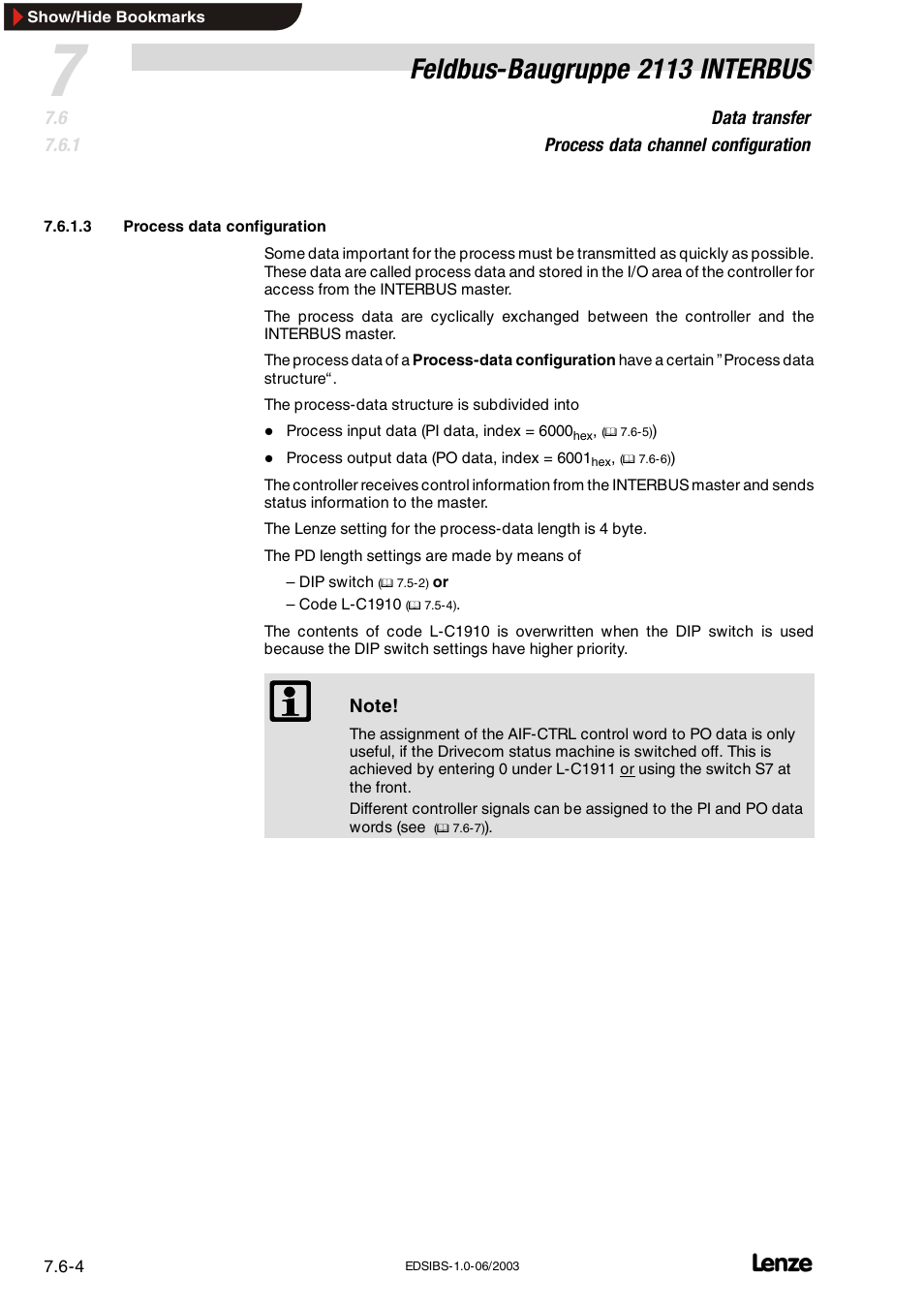 Feldbus-baugruppe 2113 interbus | Lenze EMF2113IB User Manual | Page 55 / 119