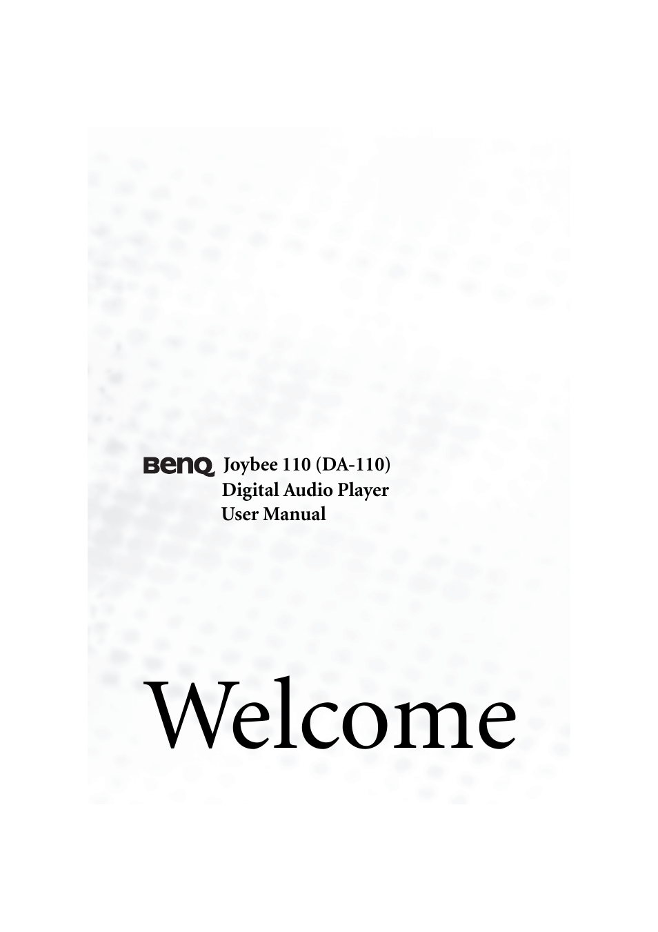 BenQ Joybee 110 User Manual | 27 pages