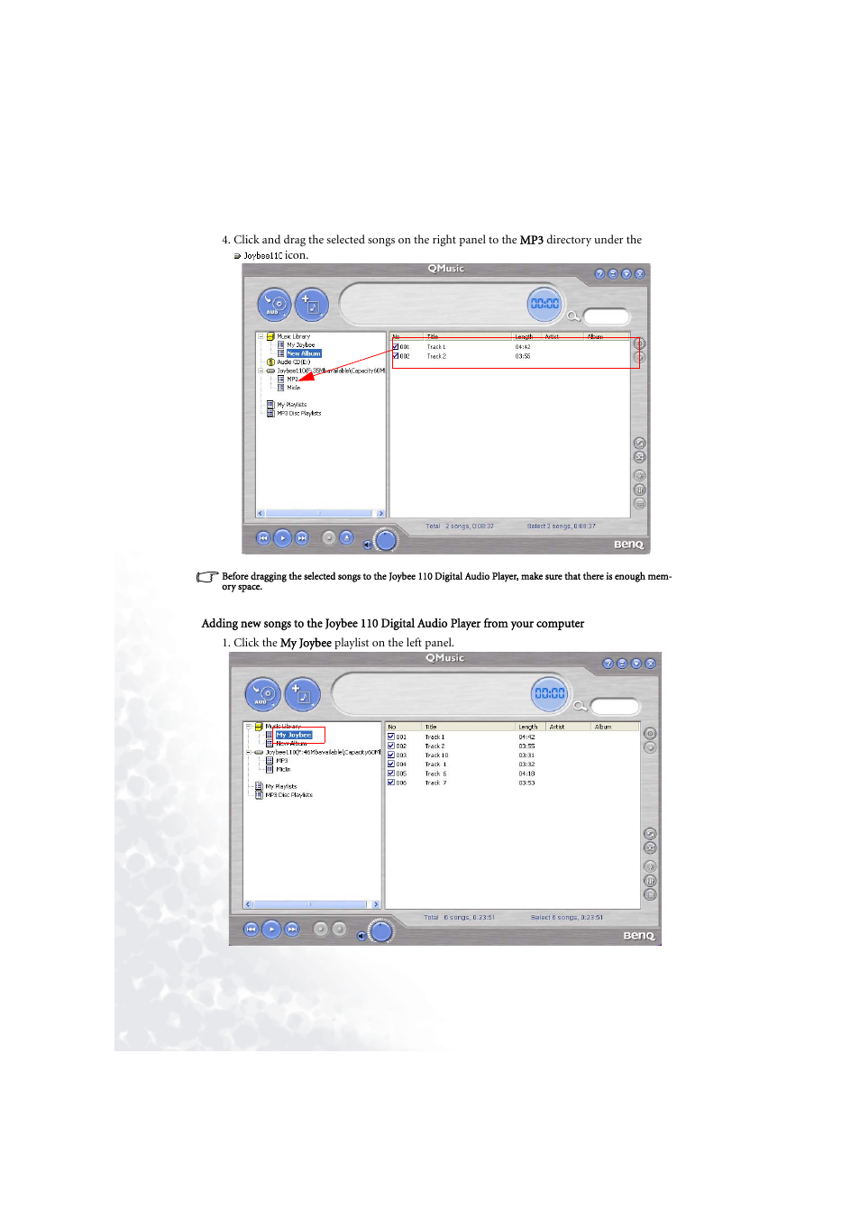 BenQ Joybee 110 User Manual | Page 20 / 27