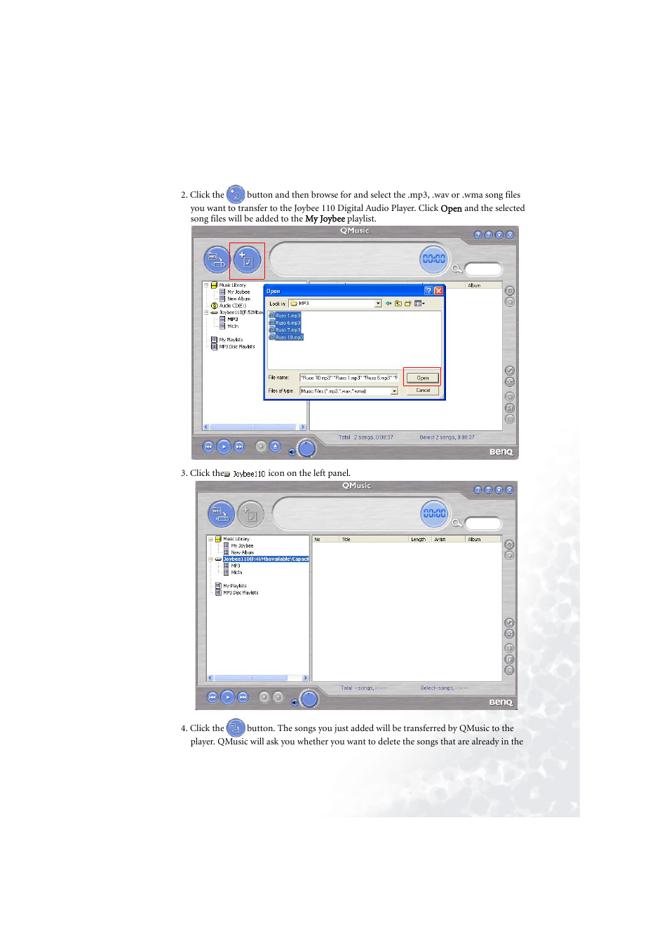 BenQ Joybee 110 User Manual | Page 21 / 27