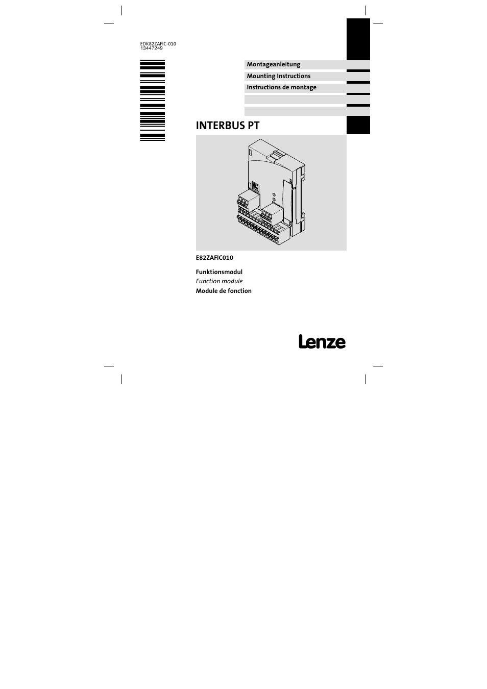 Lenze E82ZAFIC010 User Manual | 94 pages
