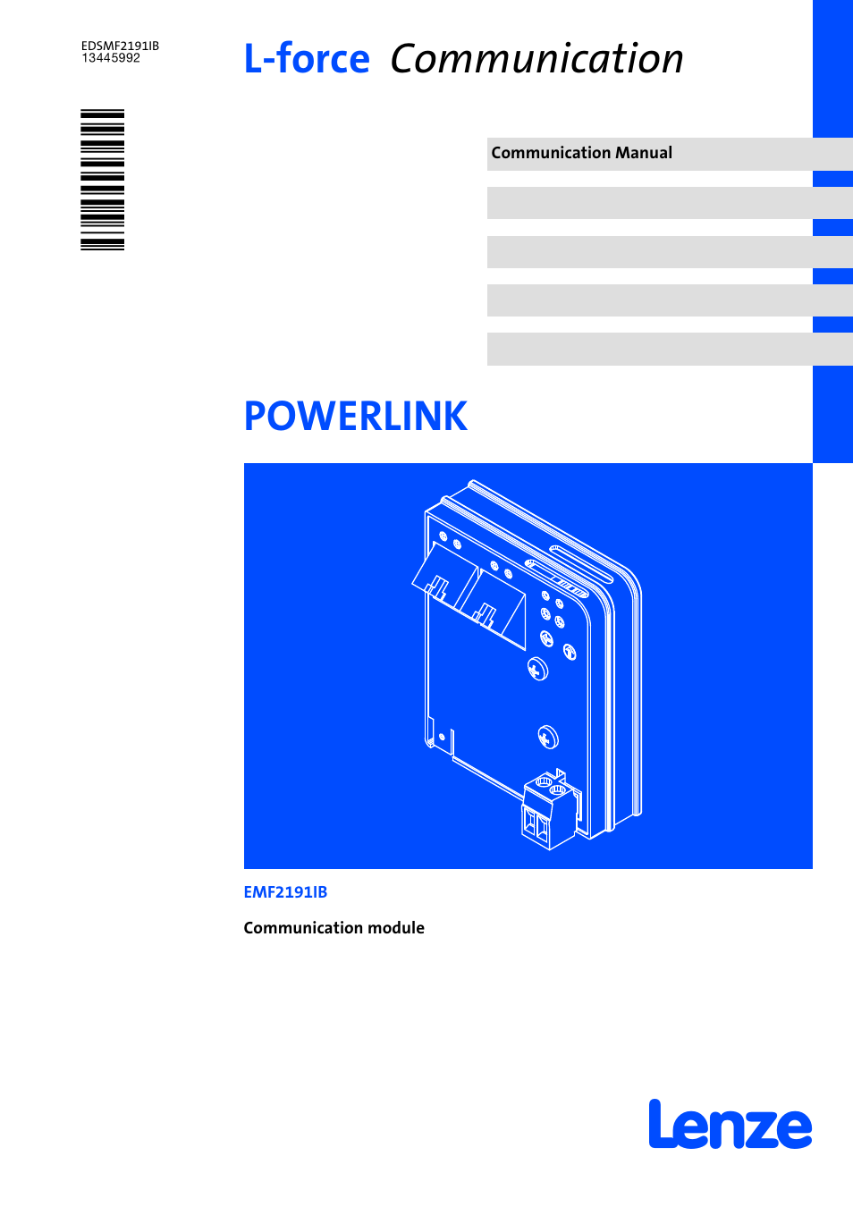 Lenze EMF2191IB User Manual | 56 pages