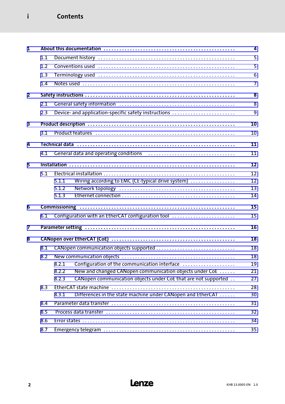 Lenze 931K User Manual | Page 2 / 43
