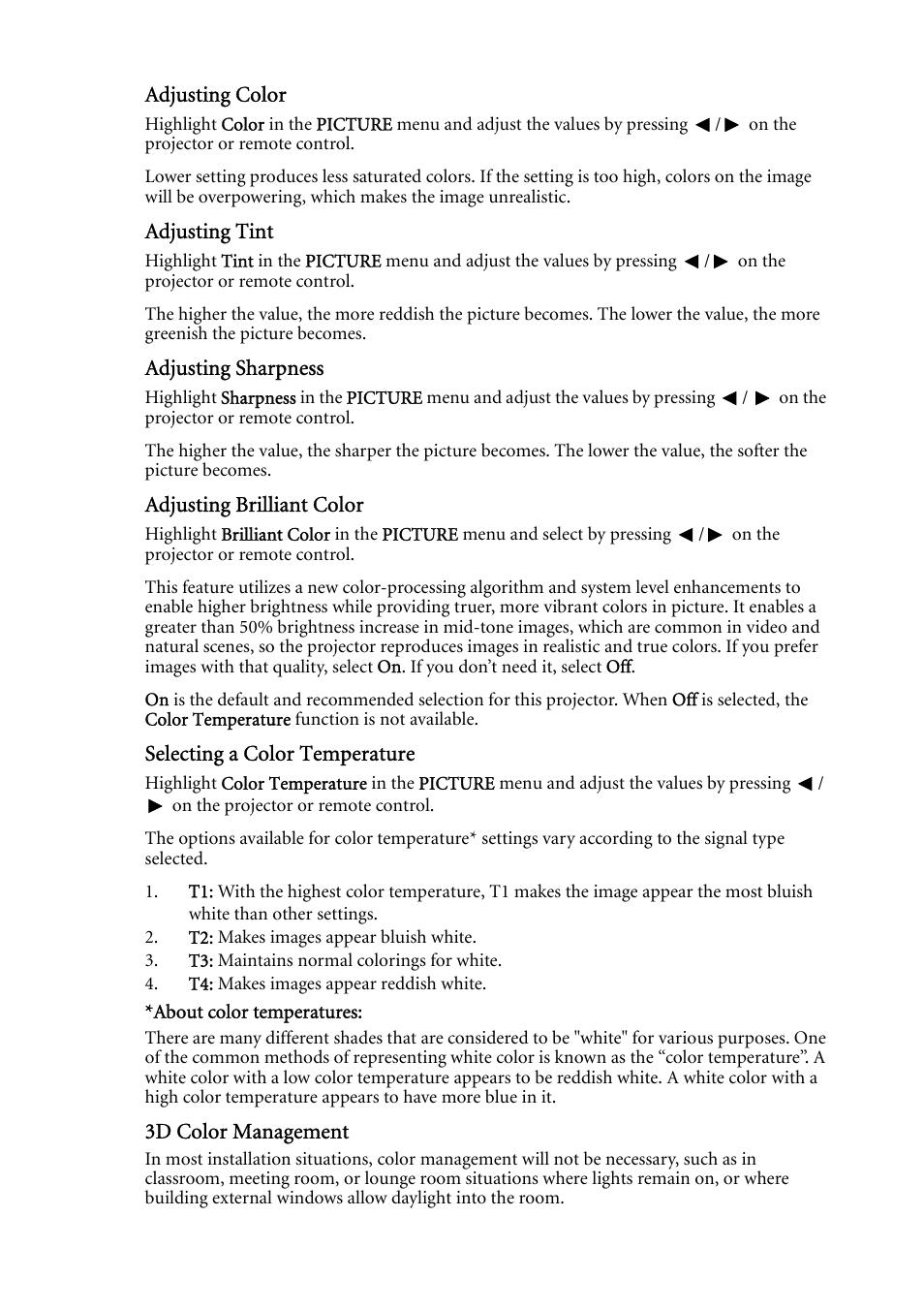 BenQ MP522 ST User Manual | Page 34 / 62