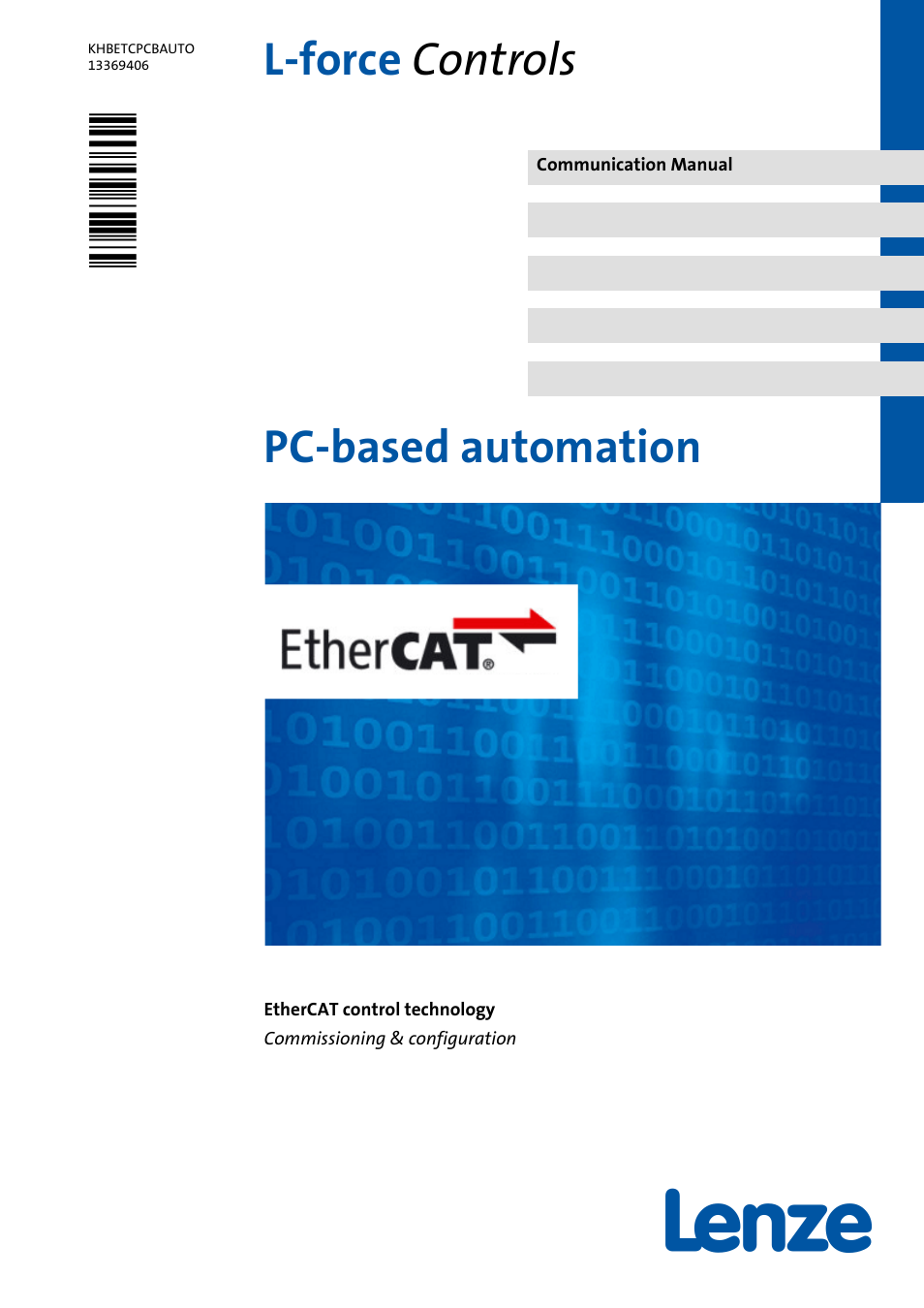 Lenze EtherCAT control technology User Manual | 204 pages