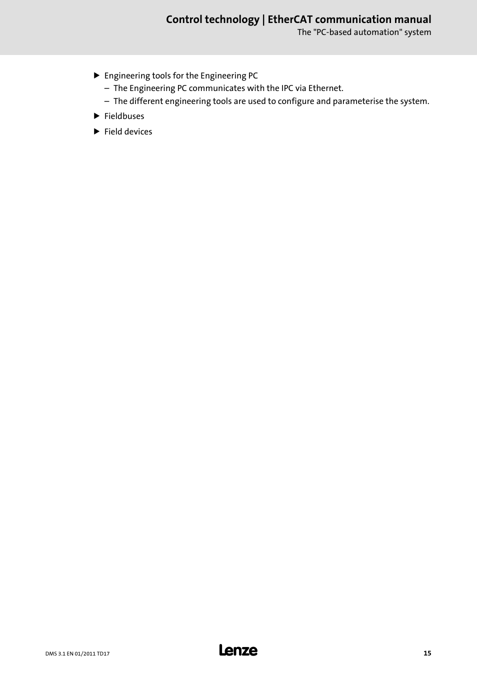 Lenze EtherCAT control technology User Manual | Page 15 / 204