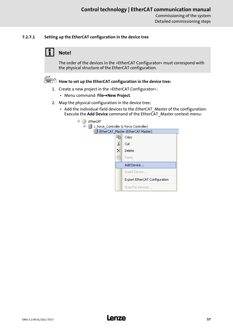 Lenze EtherCAT control technology User Manual | Page 57 / 204
