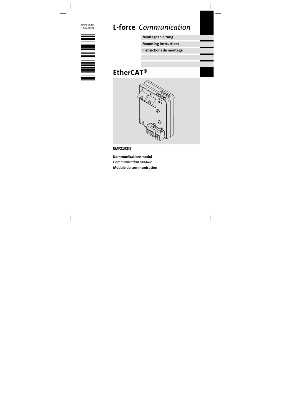Lenze EMF2192IB User Manual | 70 pages
