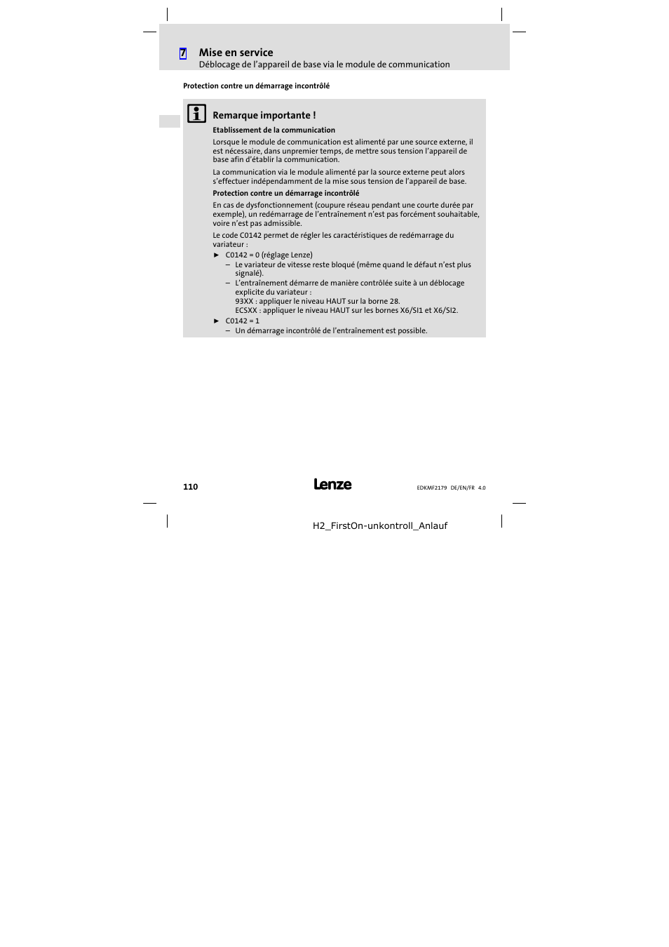 Lenze EMF2179IB User Manual | Page 110 / 112