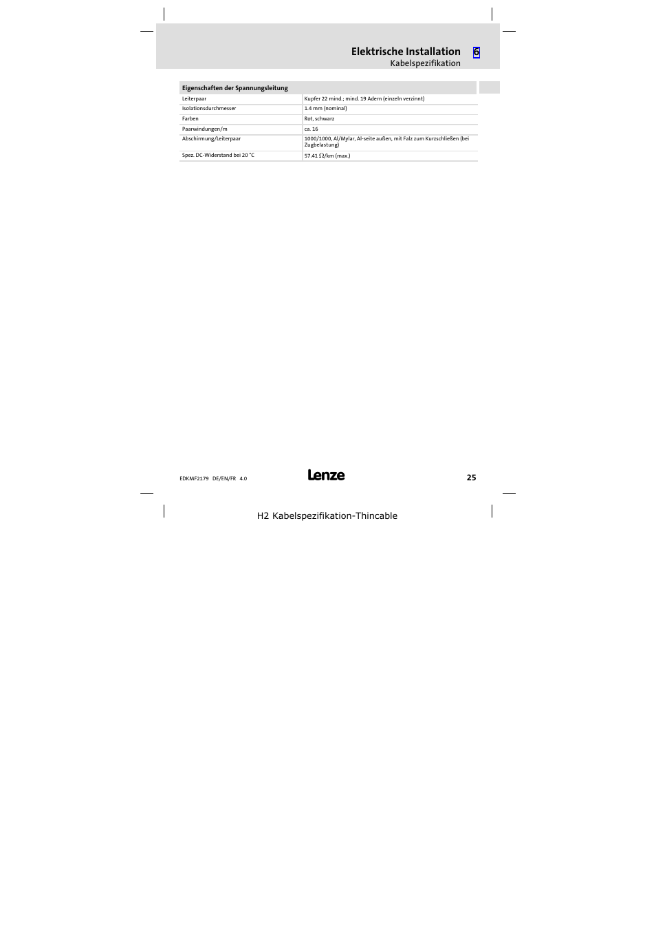 Elektrische installation | Lenze EMF2179IB User Manual | Page 25 / 112
