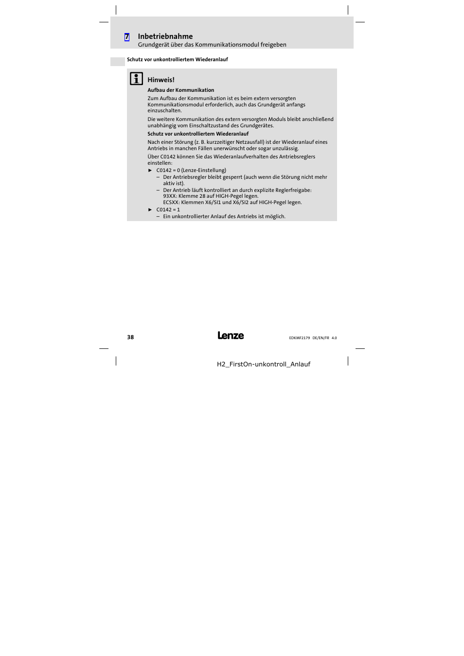 Lenze EMF2179IB User Manual | Page 38 / 112