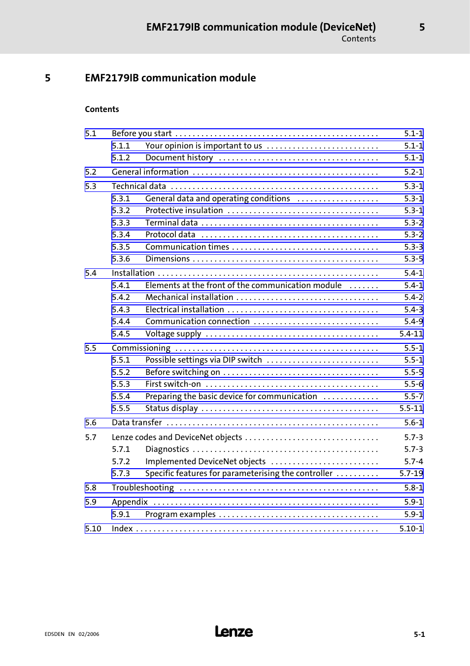 Lenze EMF2179IB User Manual | Page 24 / 85