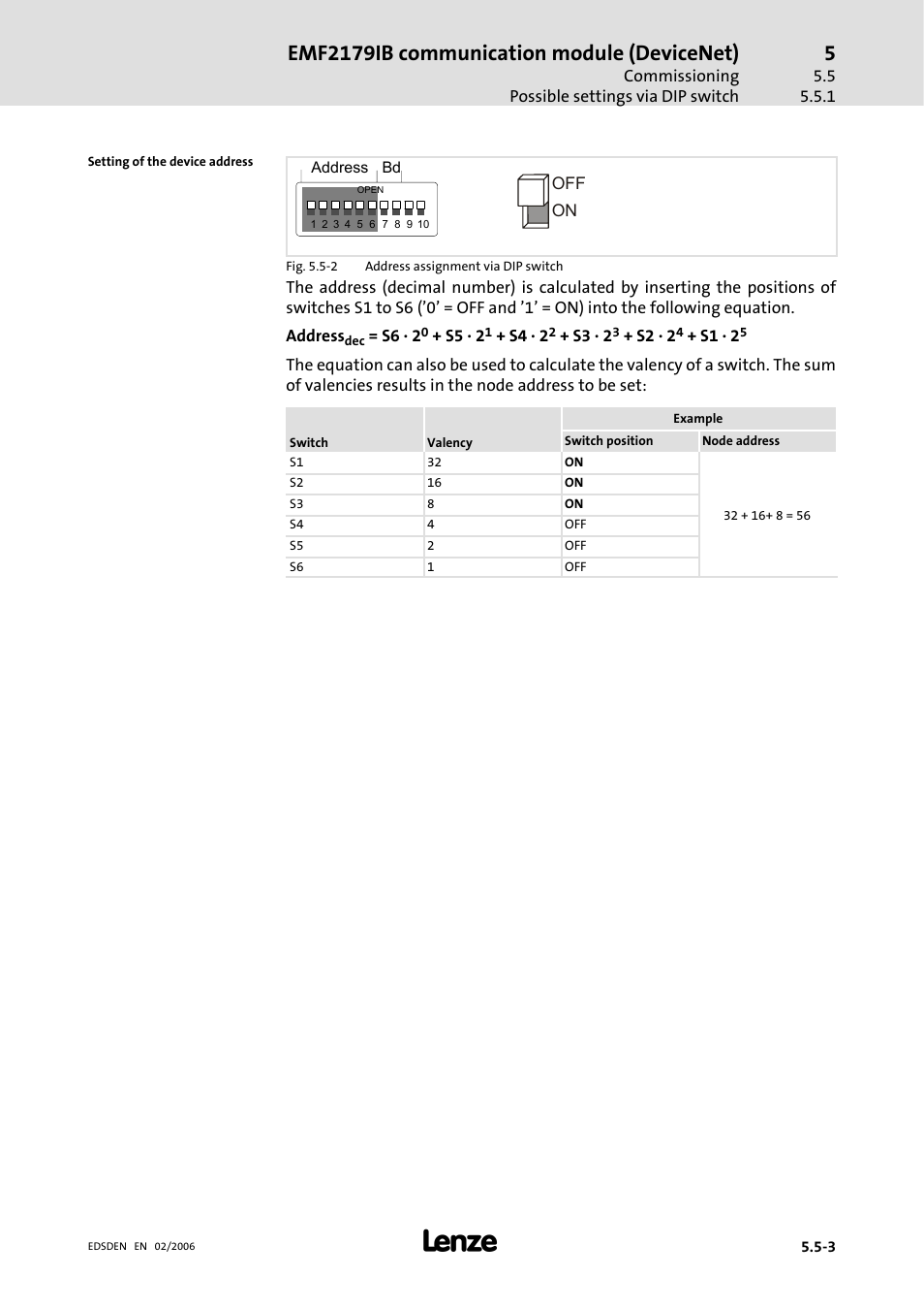 Emf2179ib communication module (devicenet) | Lenze EMF2179IB User Manual | Page 50 / 85
