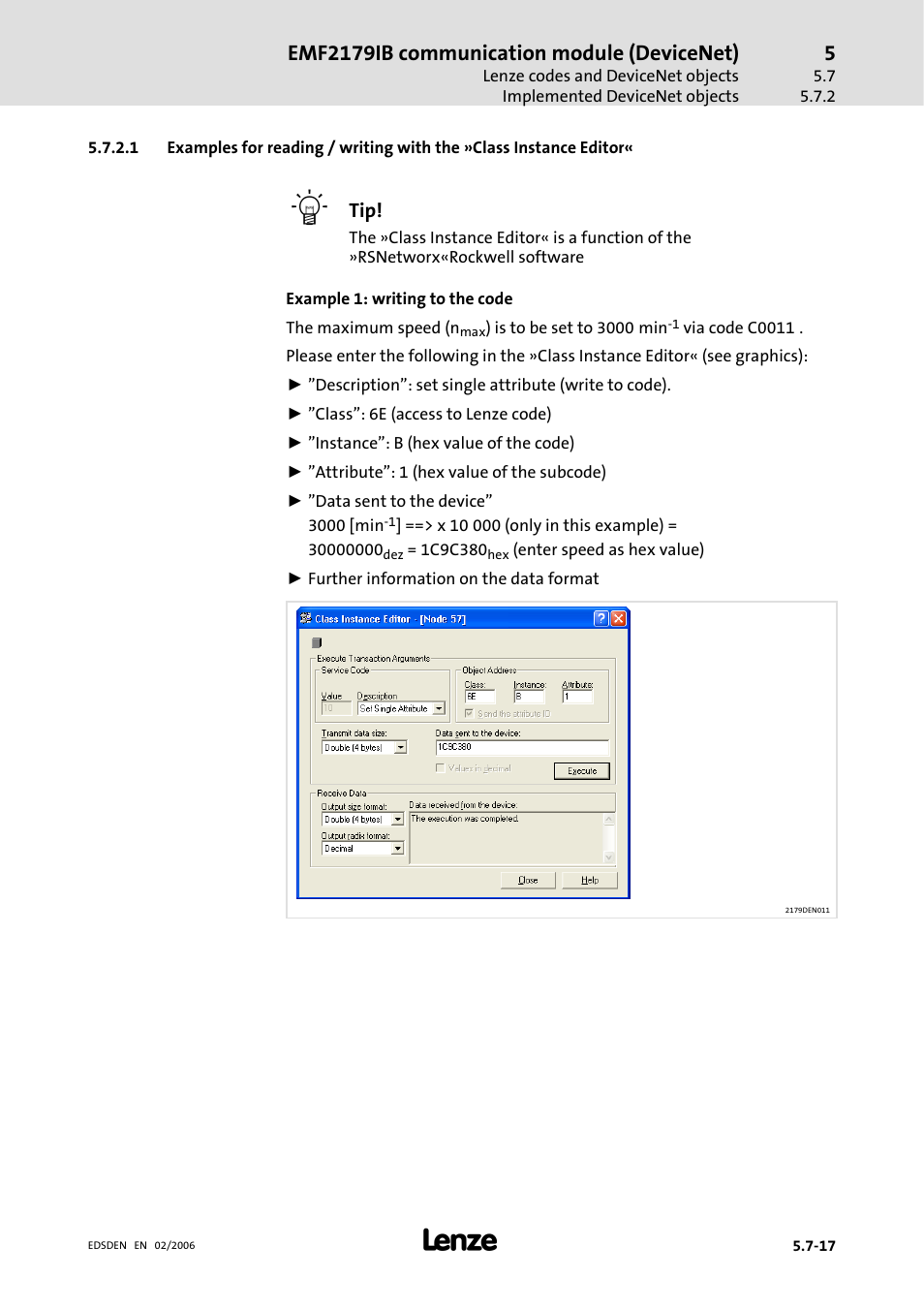 Emf2179ib communication module (devicenet) | Lenze EMF2179IB User Manual | Page 76 / 85