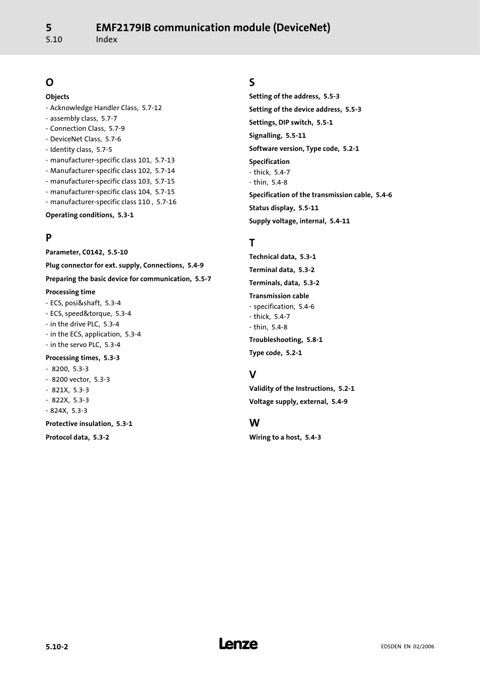 Lenze EMF2179IB User Manual | Page 85 / 85