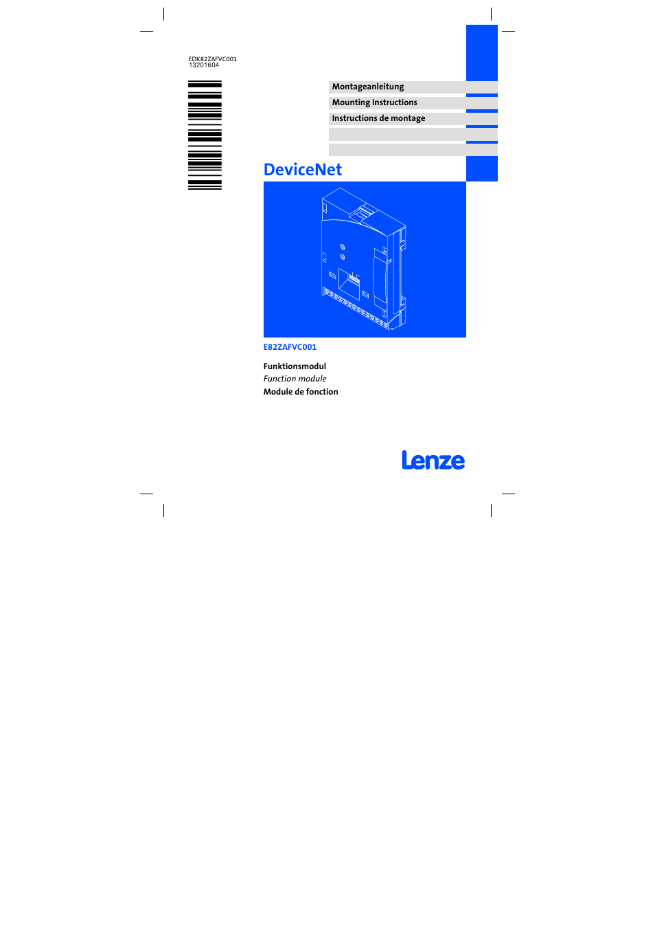 Lenze E82ZAFVC001_ User Manual | 88 pages