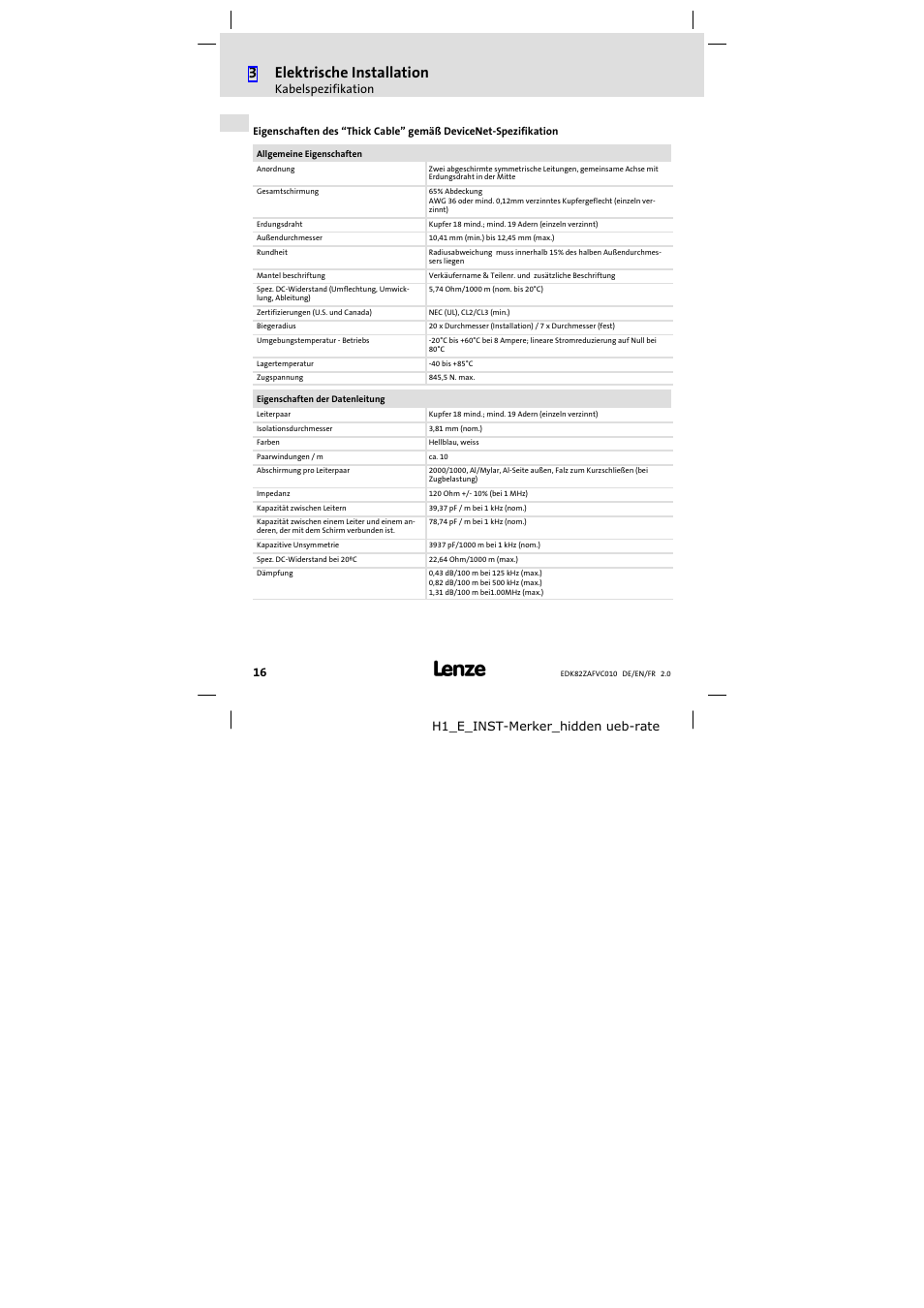 3elektrische installation | Lenze E82ZAFVC010 User Manual | Page 16 / 100