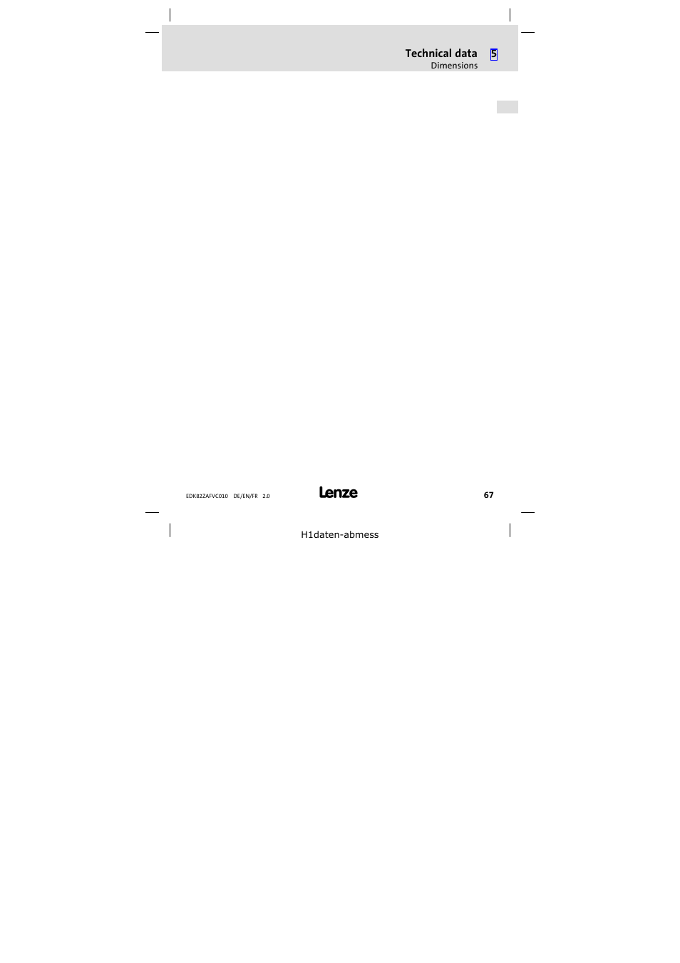 Lenze E82ZAFVC010 User Manual | Page 67 / 100