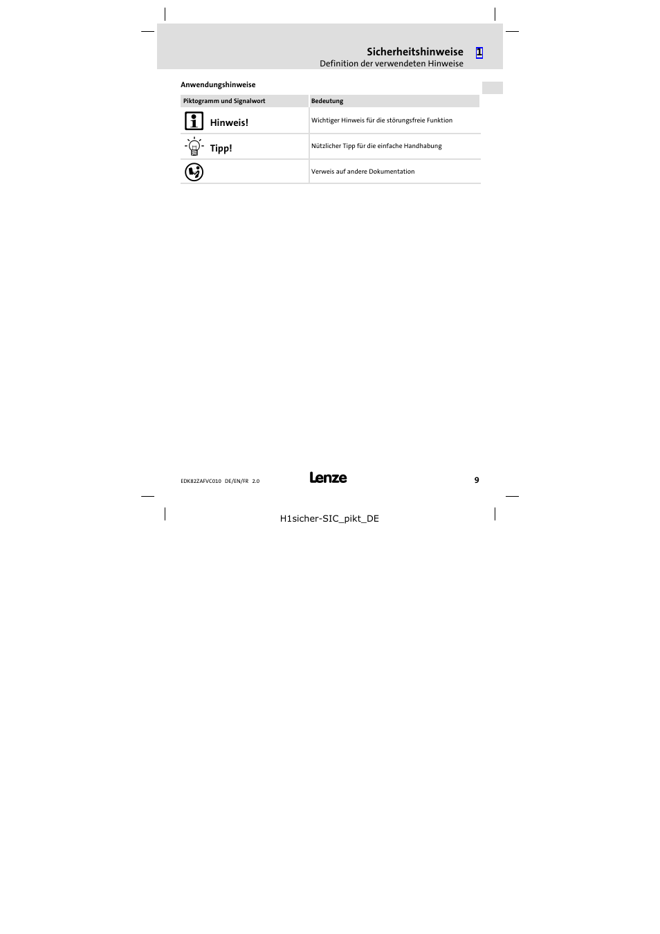 Lenze E82ZAFVC010 User Manual | Page 9 / 100