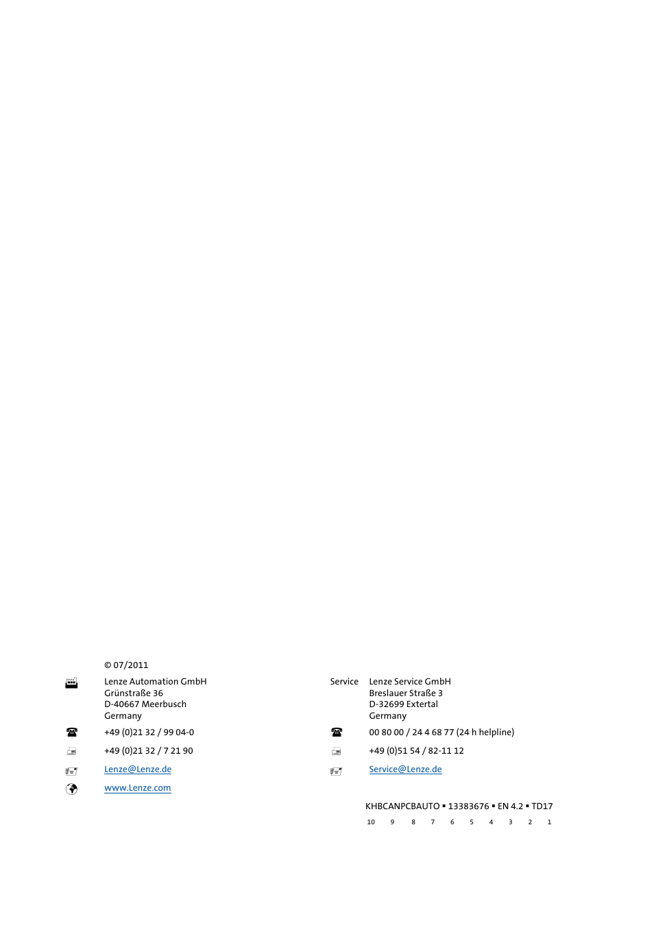 Lenze CANopen control technology User Manual | Page 105 / 105