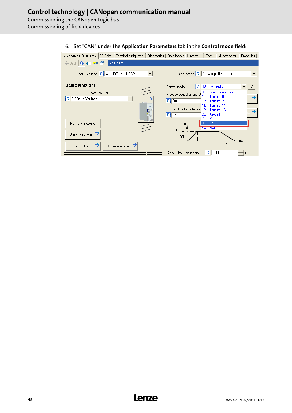 Lenze CANopen control technology User Manual | Page 48 / 105
