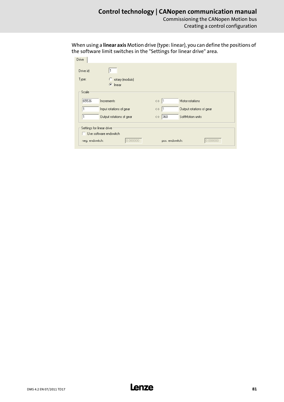 Lenze CANopen control technology User Manual | Page 81 / 105