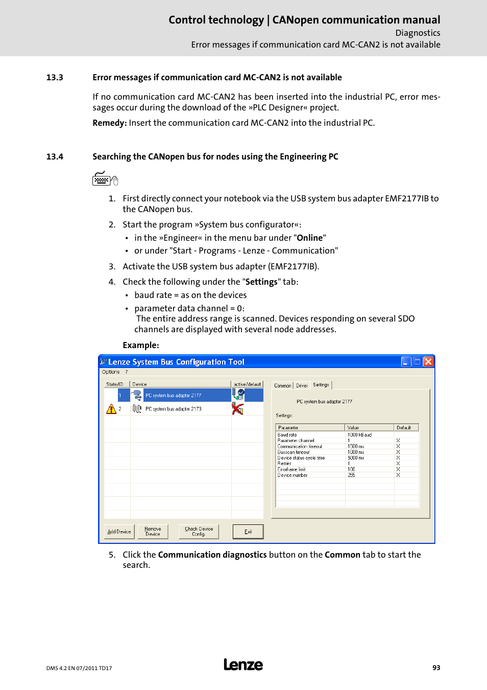 Chapter, Available ( 93) | Lenze CANopen control technology User Manual | Page 93 / 105