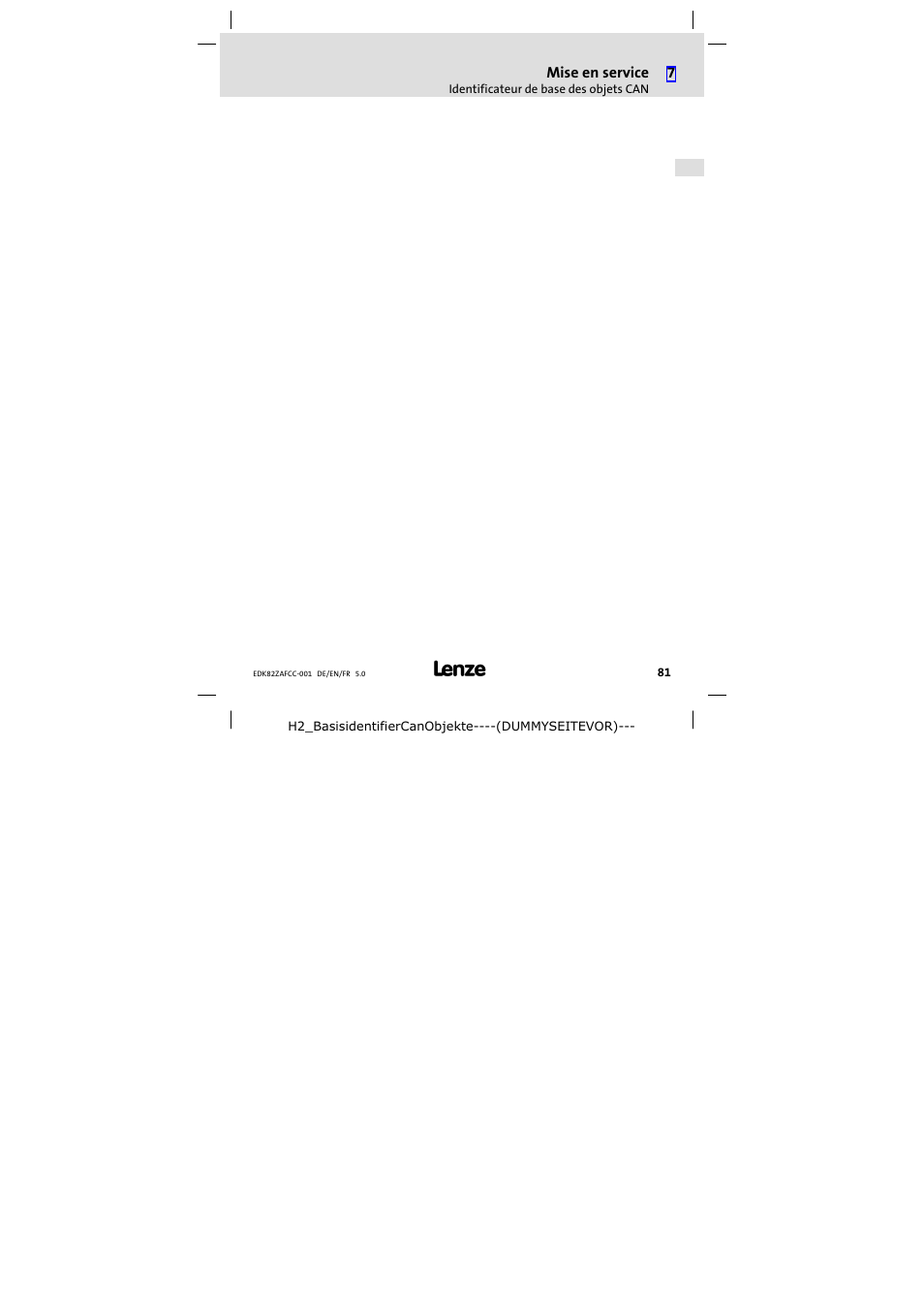 Lenze E82ZAFCC001 User Manual | Page 81 / 82