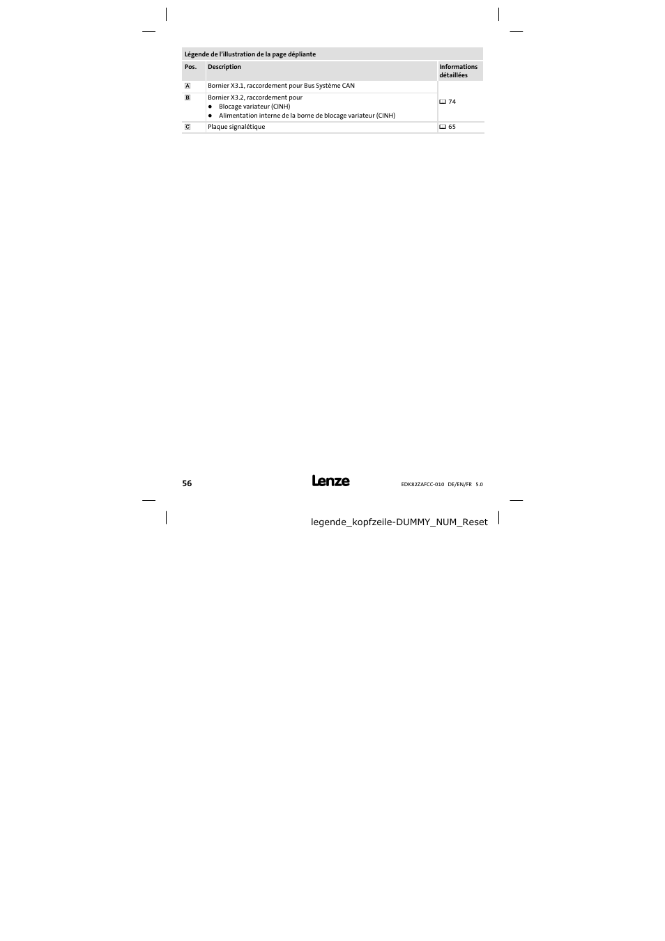 Lenze E82ZAFCC010 User Manual | Page 56 / 84