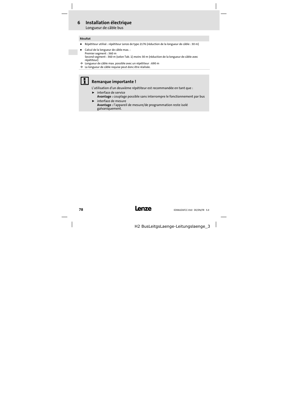 Lenze E82ZAFCC010 User Manual | Page 78 / 84