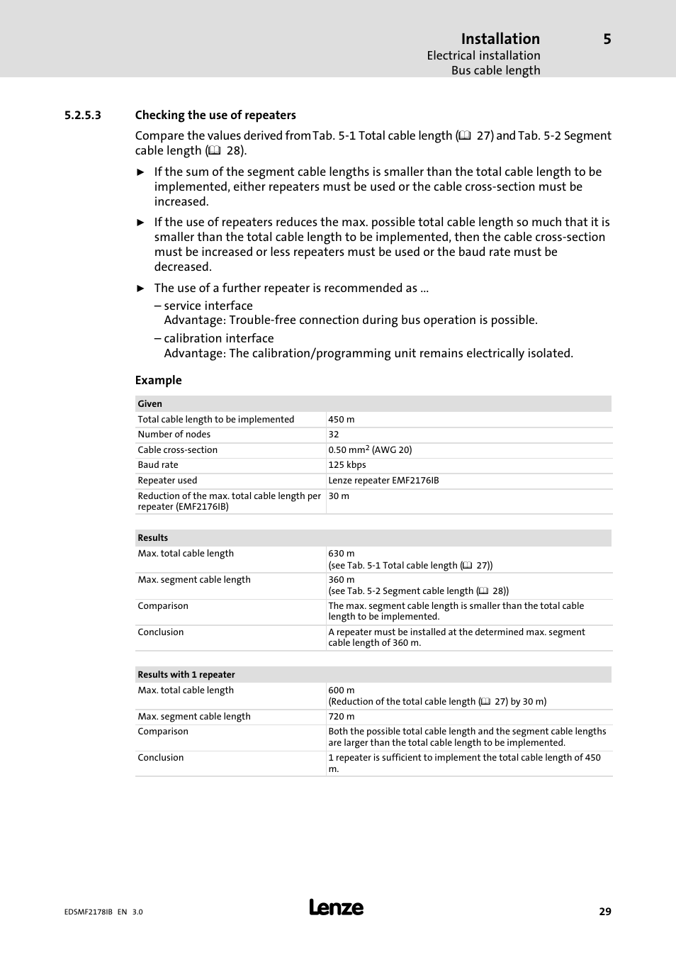 Installation | Lenze EMF2178IB User Manual | Page 29 / 154