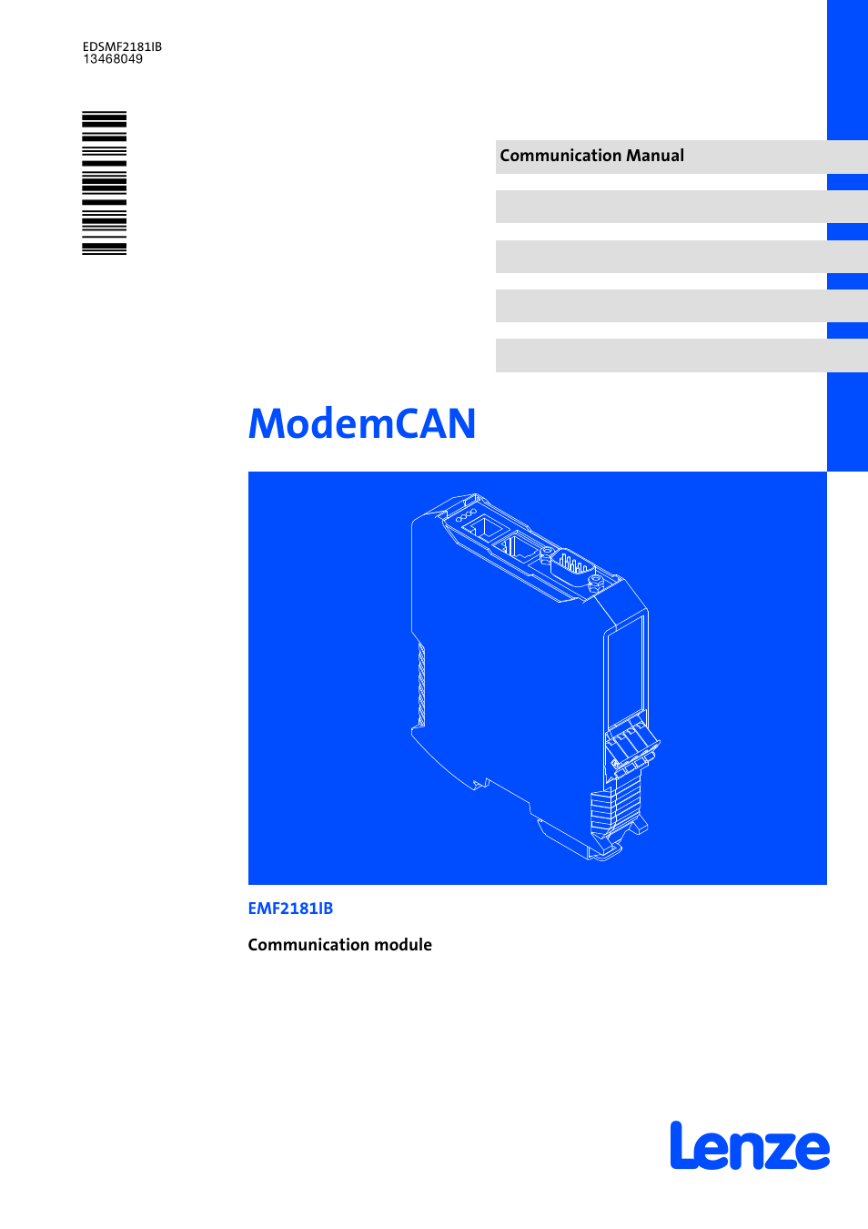 Lenze EMF2181IB User Manual | 83 pages