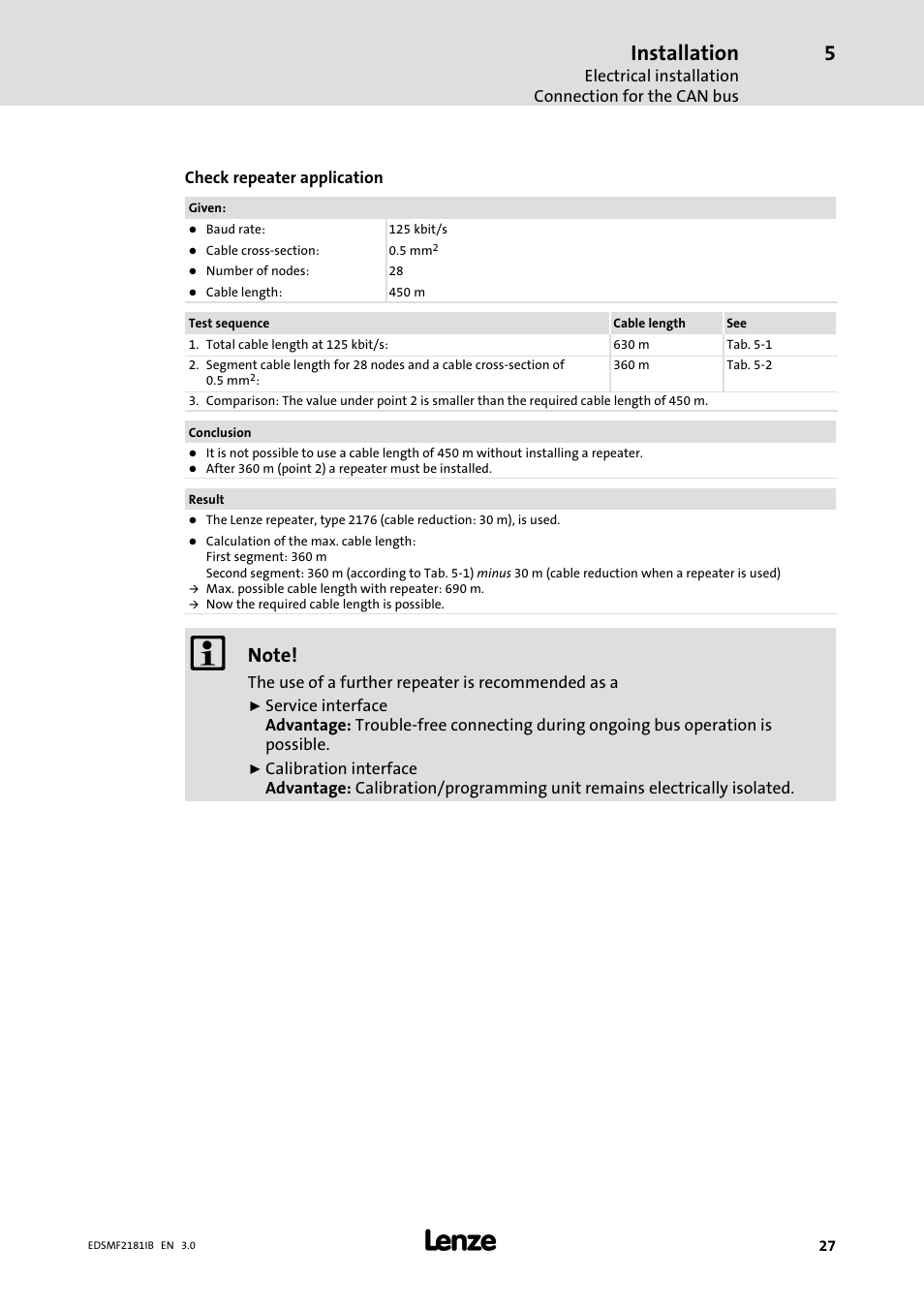 Installation | Lenze EMF2181IB User Manual | Page 27 / 83