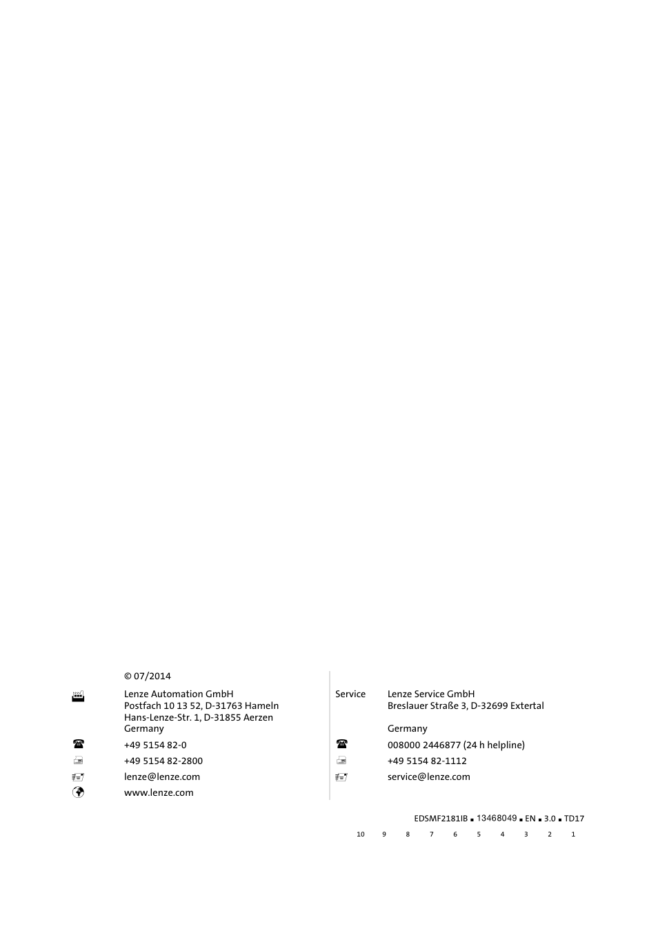 Lenze EMF2181IB User Manual | Page 83 / 83