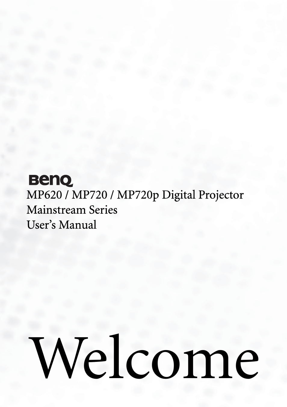 BenQ MP620 User Manual | 61 pages