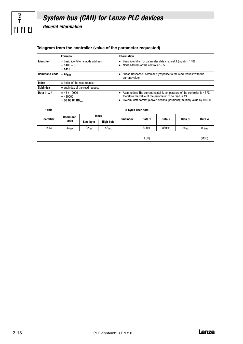 System bus (can) for lenze plc devices, General information | Lenze DDS System bus CAN for PLC User Manual | Page 30 / 178