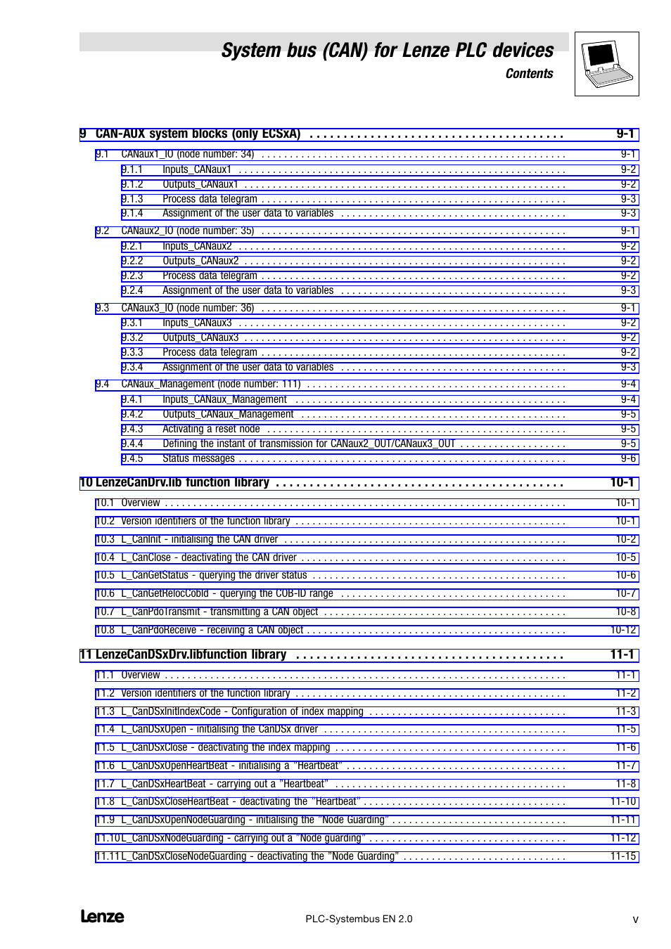 System bus (can) for lenze plc devices | Lenze DDS System bus CAN for PLC User Manual | Page 7 / 178