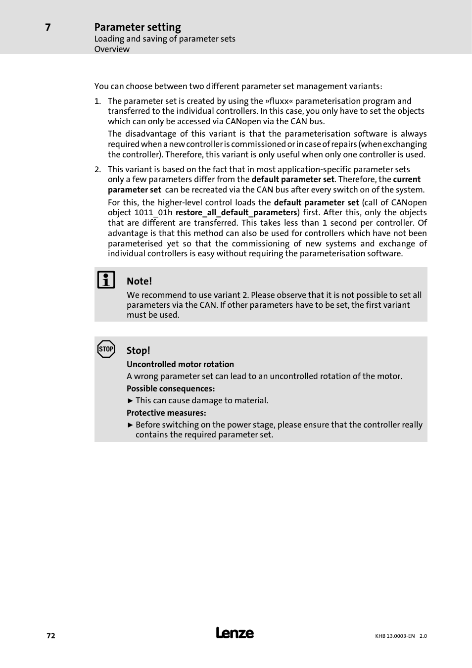 Lenze 931M-931W User Manual | Page 72 / 158