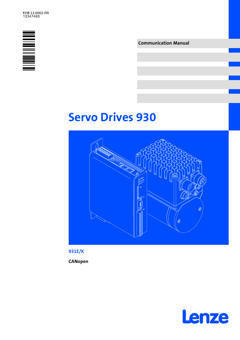 Lenze 931K User Manual | 148 pages