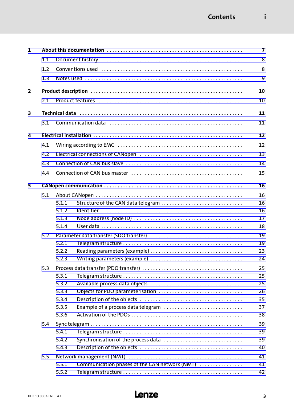 Lenze 931K User Manual | Page 3 / 148