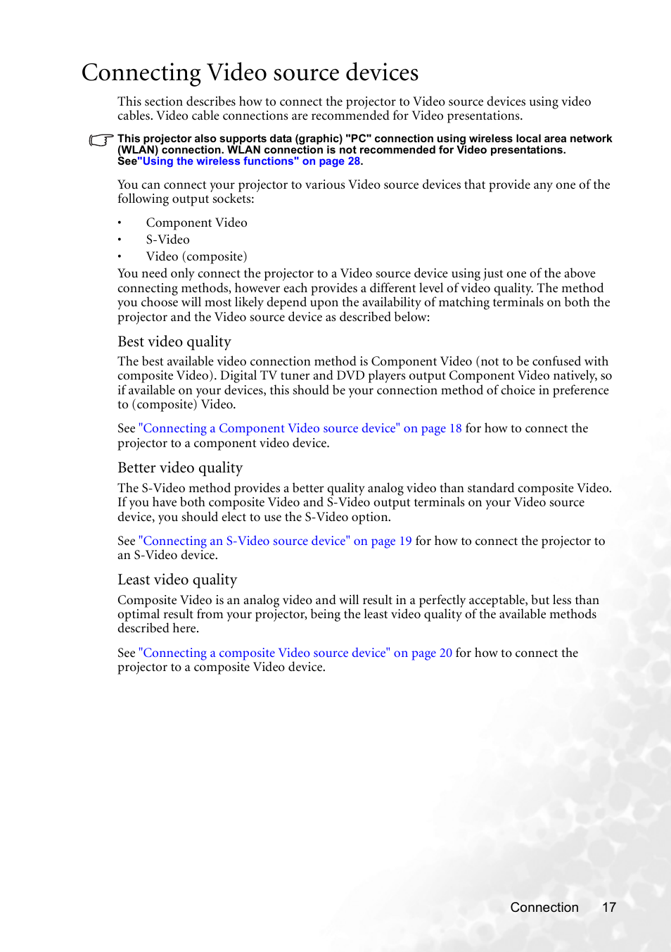 Connecting video source devices | BenQ CP120 User Manual | Page 25 / 66