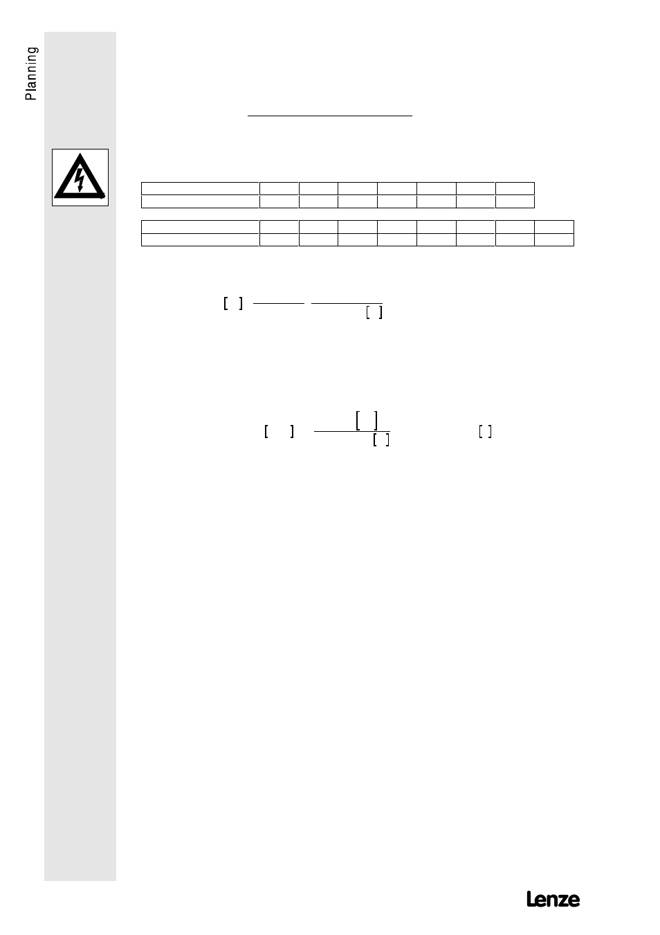 Wpower brake peak required v 765 resistance | Lenze 8615E User Manual | Page 40 / 126
