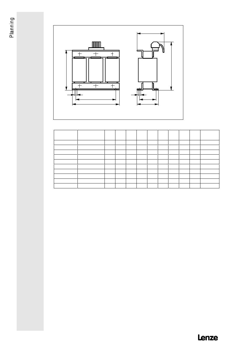 2 technical data of mains chokes | Lenze 8615E User Manual | Page 44 / 126