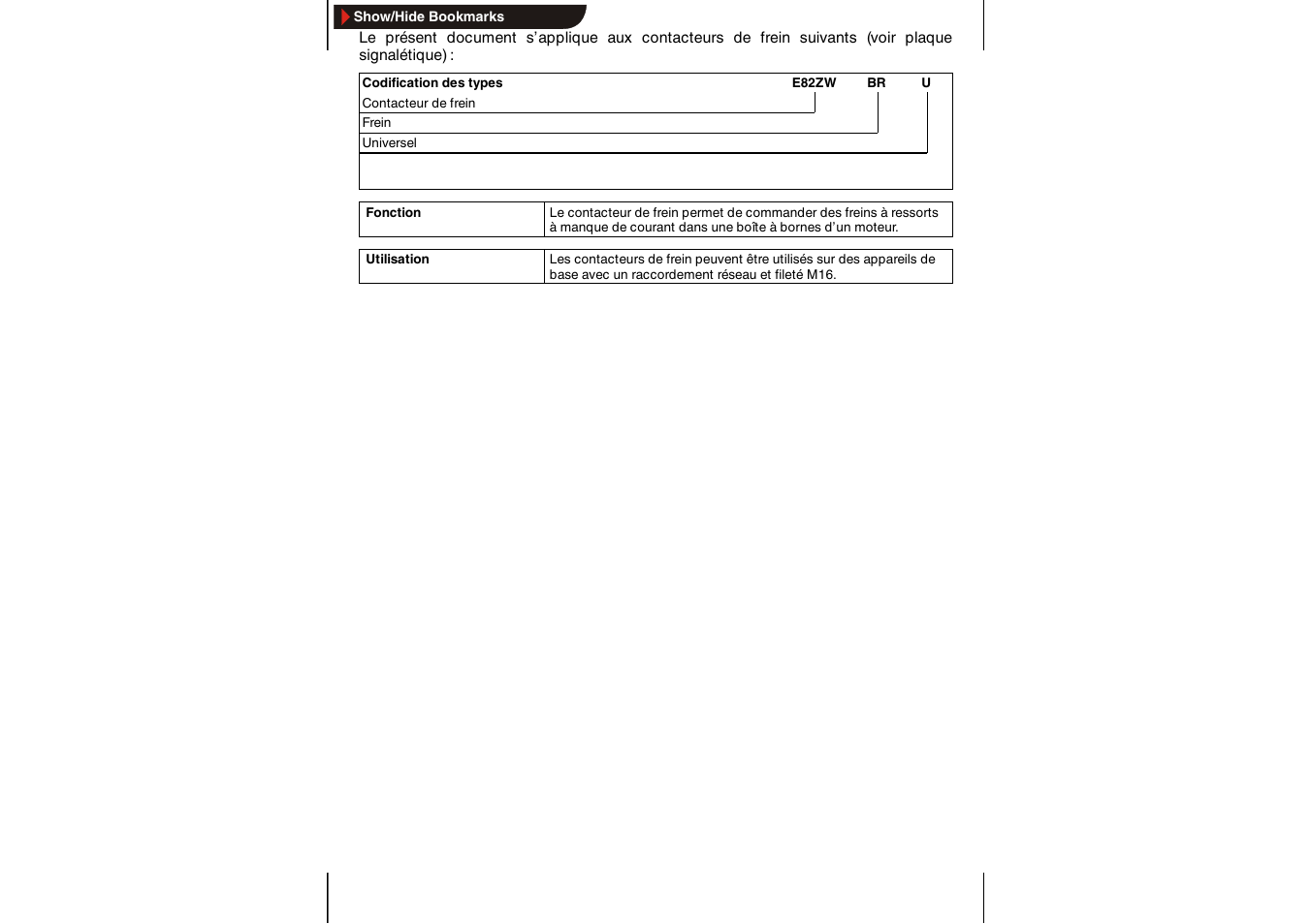 Le présent document s'applique aux | Lenze E82ZWBRU User Manual | Page 45 / 63