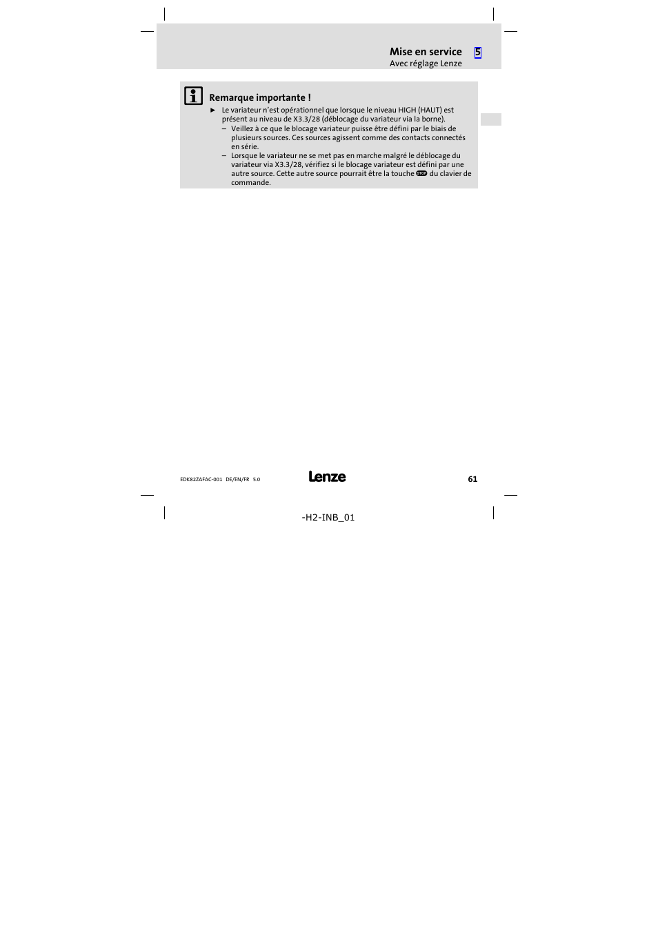 Lenze E82ZAFAC001 User Manual | Page 61 / 66