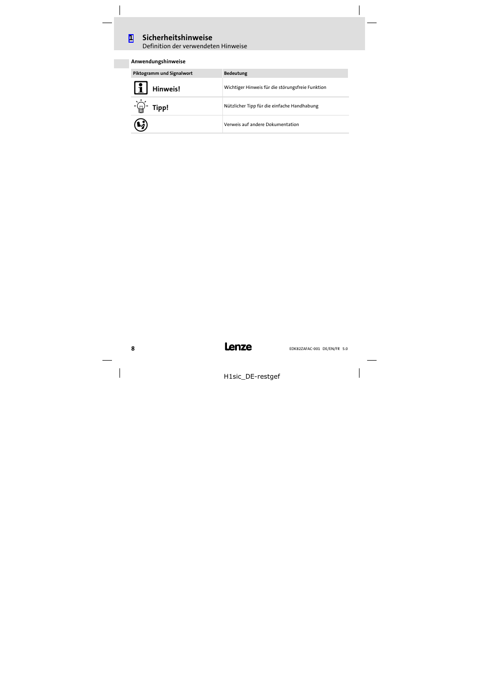 Lenze E82ZAFAC001 User Manual | Page 8 / 66