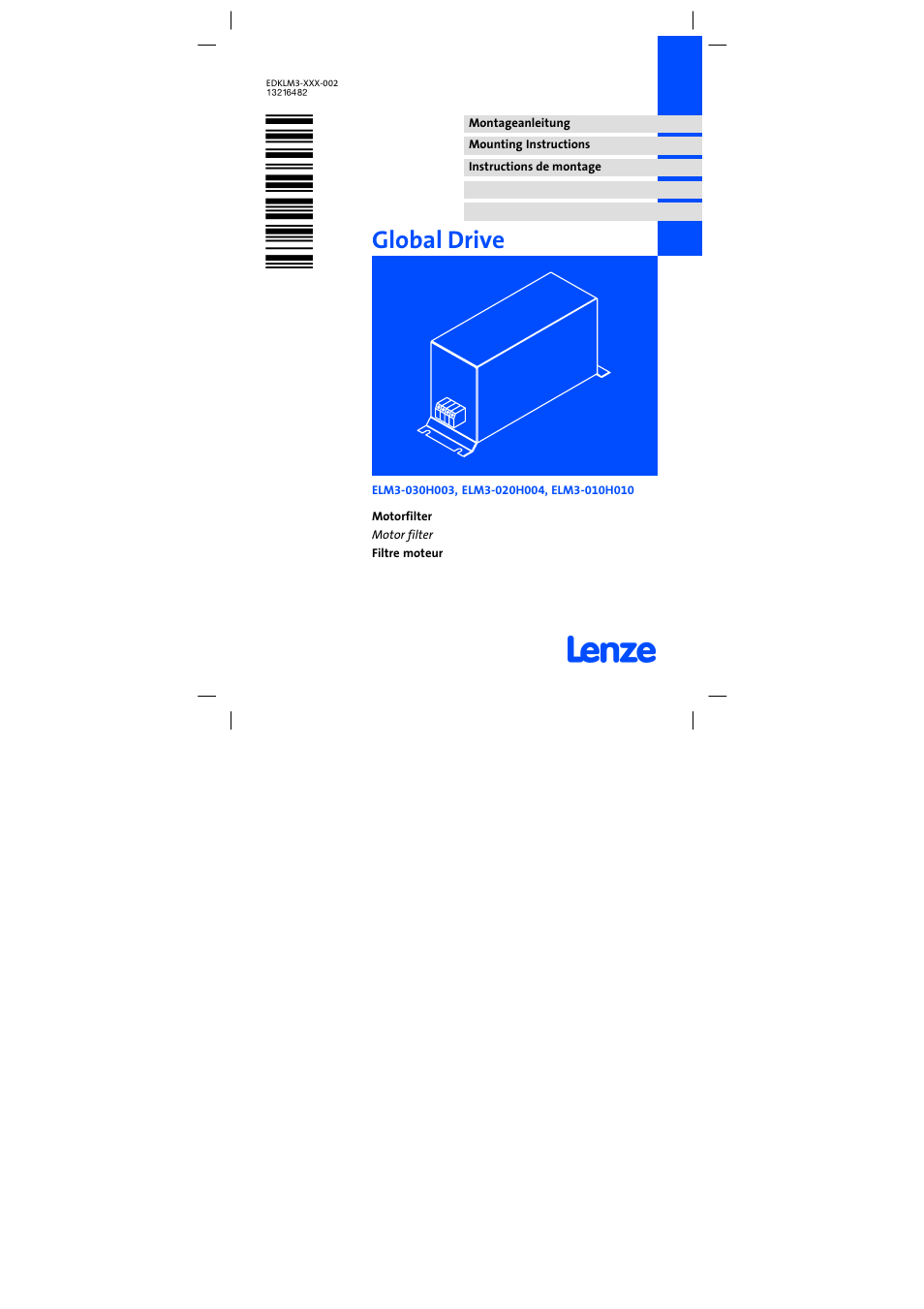 Lenze ELM3−010H010 User Manual | 48 pages