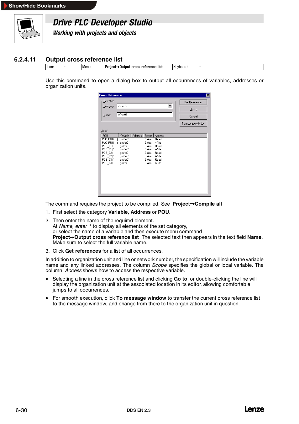 Drive plc developer studio | Lenze DDS v2.3 User Manual | Page 108 / 340