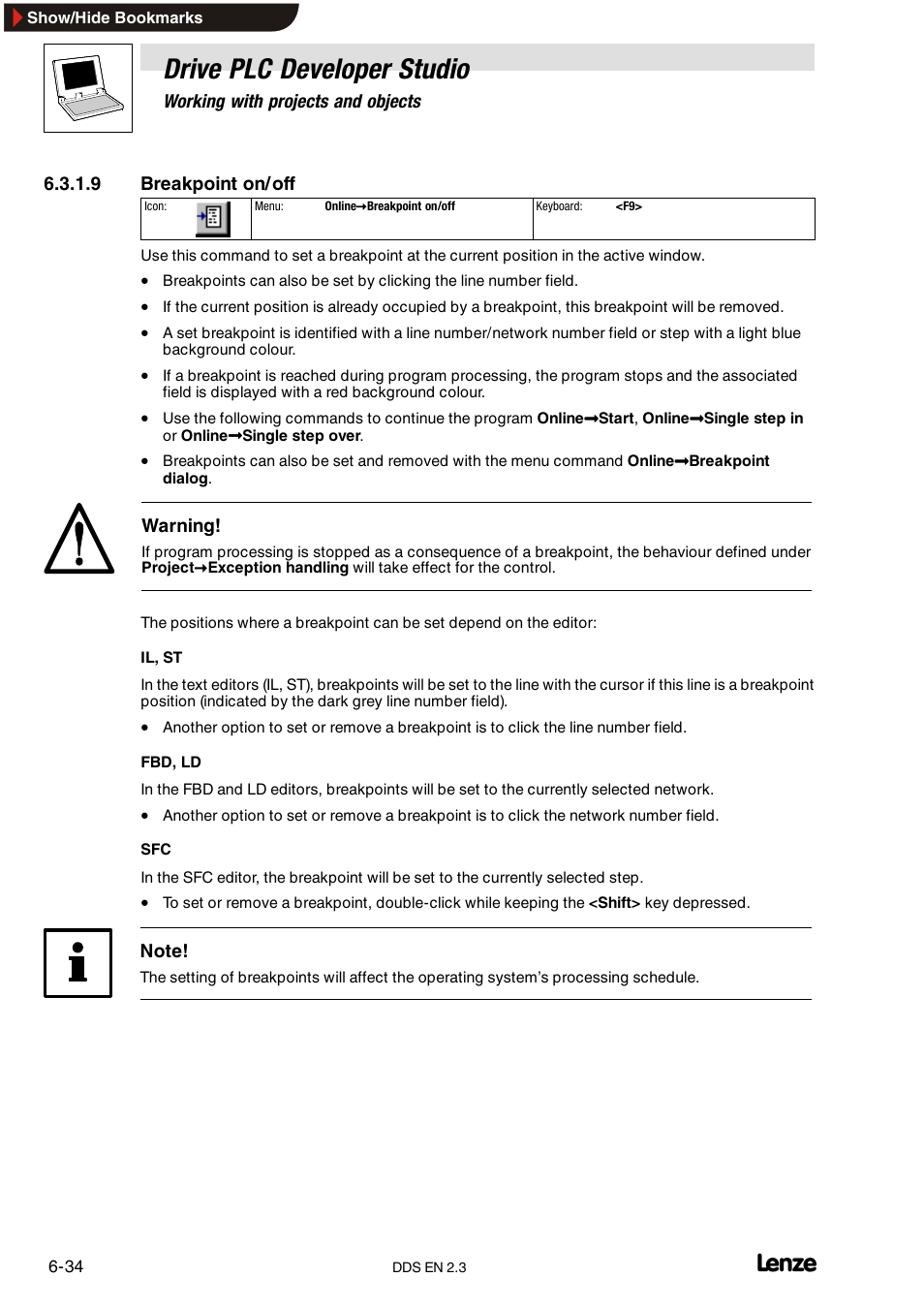 Drive plc developer studio | Lenze DDS v2.3 User Manual | Page 112 / 340